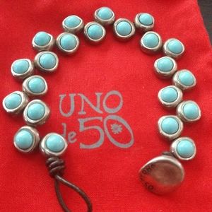 UNO de 50 turquoise set bracelet and earrings